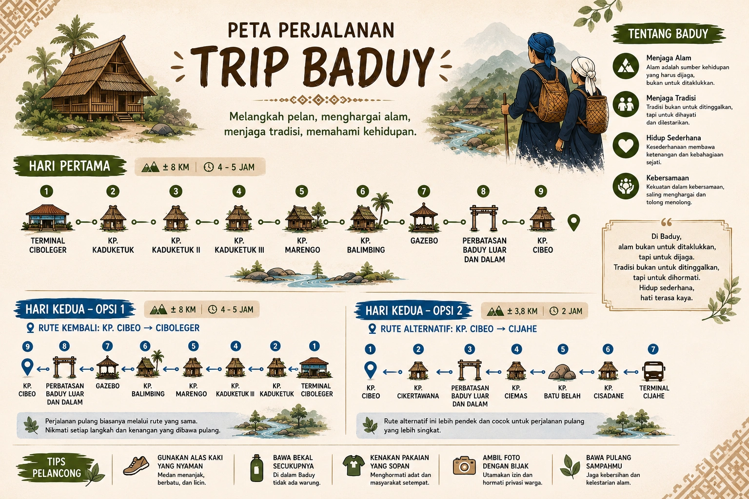 Peta Jalur Trekking Baduy